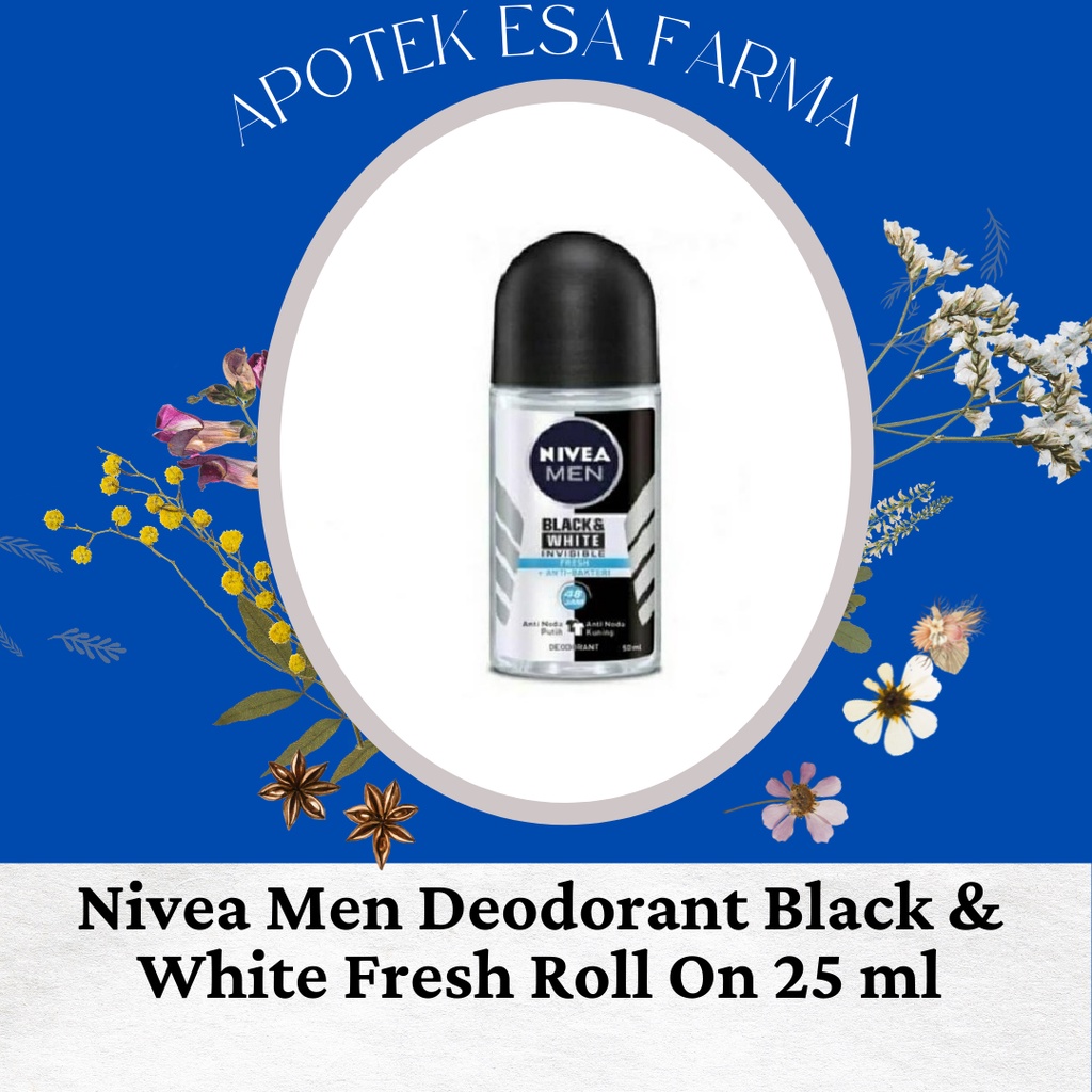 Jual Nivea Men Deodorant Black White Fresh Roll On 25 ML Shopee Indonesia