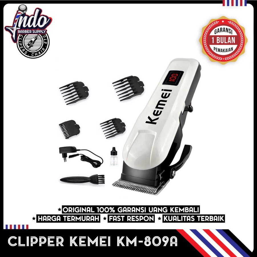 Jual Hair Clipper Kemei 809A Alat Mesin Cukur Rambut Original KM 809A ...