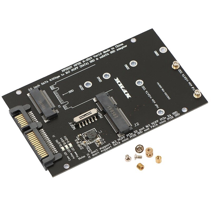 Akozon Adaptateur MSATA Vers SATA III Adaptateur De Convertisseur SSD