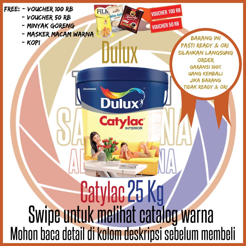 Jual Cat Dulux Catylac 25 Kg Putih 1501 Warna Cat Interior Pail Shopee Indonesia 9279