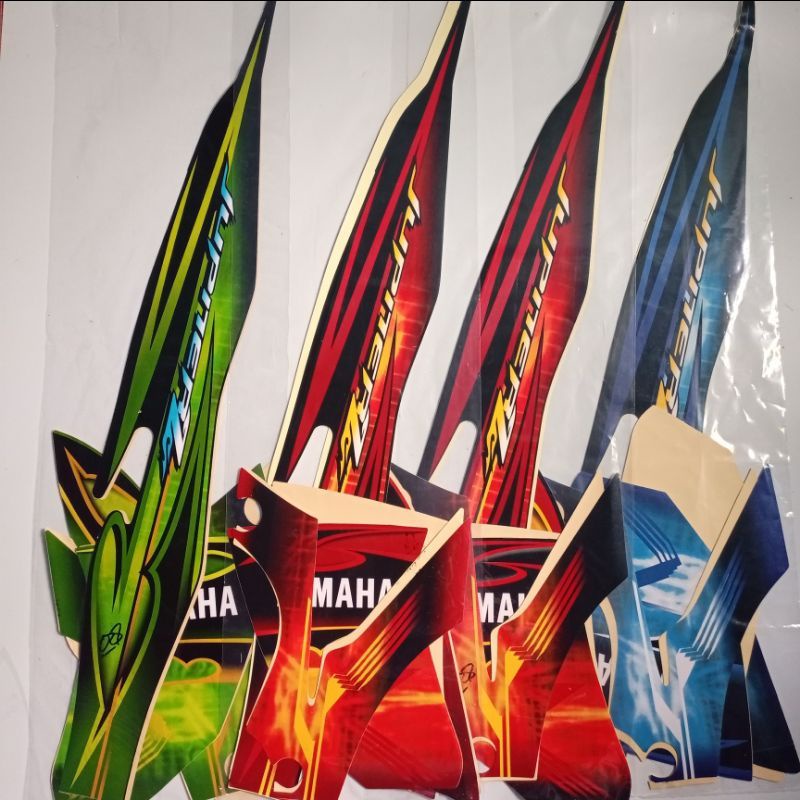 Jual Stiker striping jupiter z new burhan hitam biru merah hijau ready