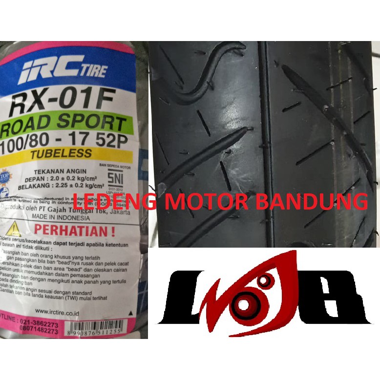 Jual IRC 100/80-17 RX 01 Front Road Winner Ban Tubeless Motor Sport ...