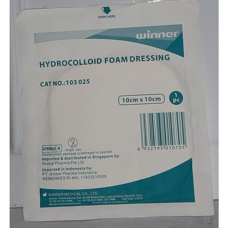 Jual PLESTER SERAP LUKA HYDROCOLLOID FOAM DRESSING 10X10 Plester
