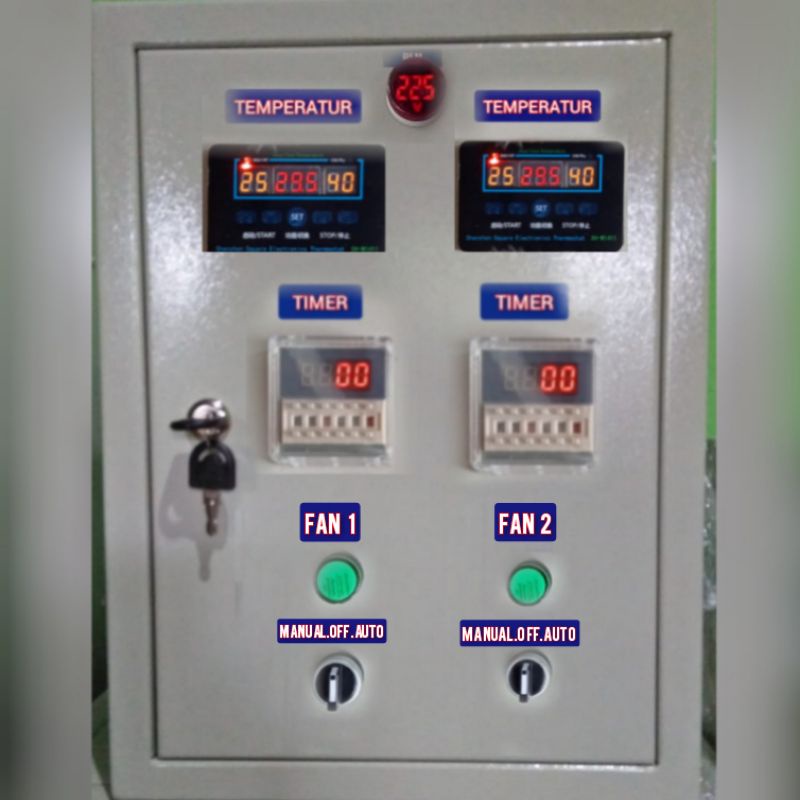 Jual PANEL blower kandang ayam ch,2lantai,2blower,2sensor suhu,2timer ...