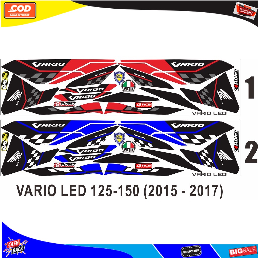 Jual DECAL STIKER MOTIF VARIASI COD / VARIASI STRIPING MOTOR CUSTOM
