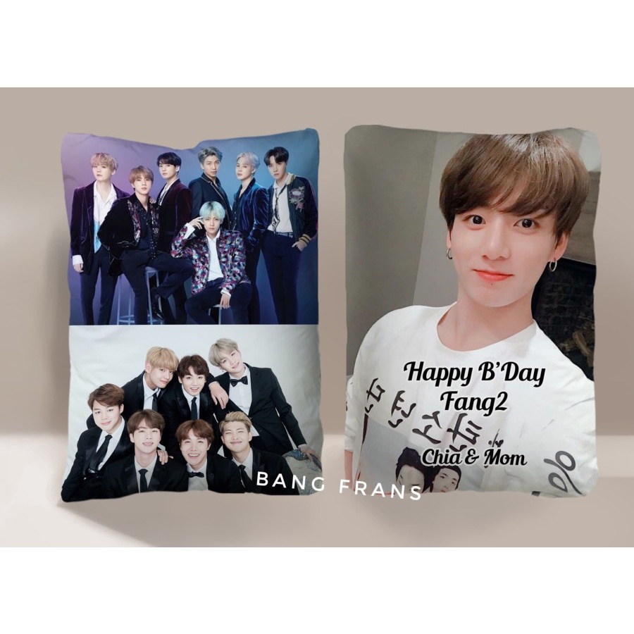 Jual BANTAL FOTO CUSTOM BTS KOREAN POP K POP BTS HADIAH ULANG TAHUN UK ...