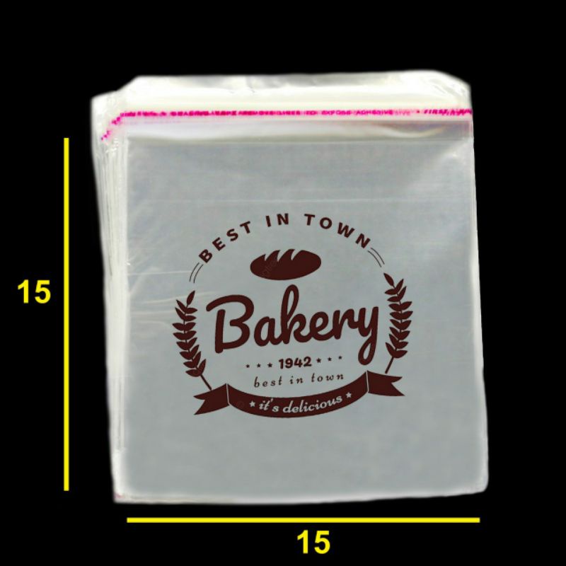Jual sablon plastik roti/ plastik opp uk. 15x15 | Shopee Indonesia