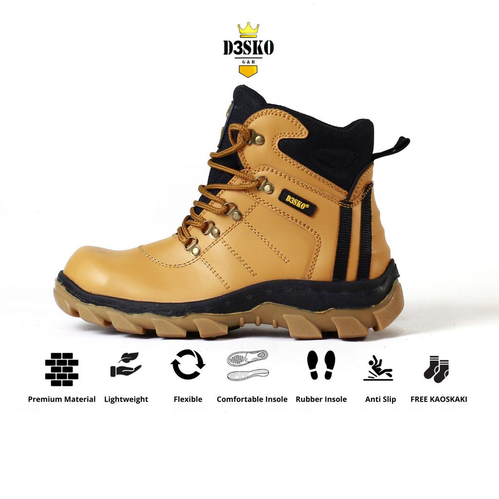 Jual D3SKO G&B - Sepatu Boots Pria D3sko X-bet Safety Pria Ujung Besi ...