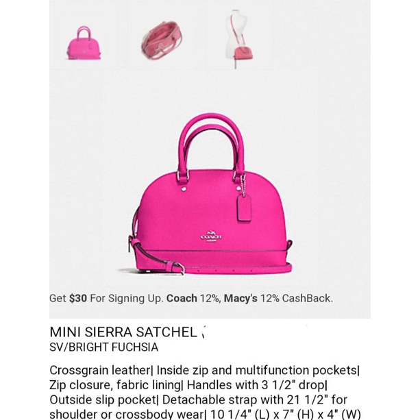 Jual coach mini Sierra satchel Shopee Indonesia