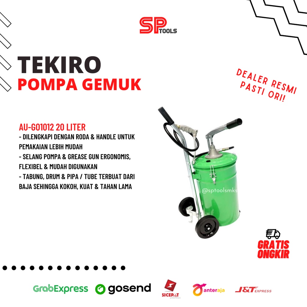 Jual POMPA GEMUK 20 LITER TEKIRO / HAND GREASE PUMP TEKIRO 20L 20 L AU