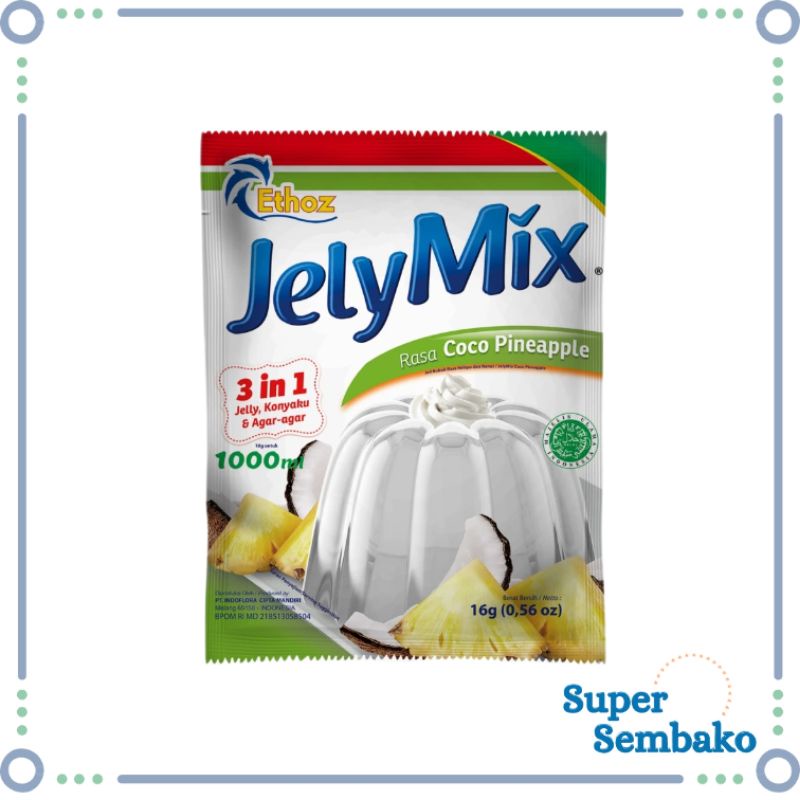 Jual TEPUNG JELLY AGARAGAR / AGAR AGAR ETHOZ JELY MIX COCO PINEAPPLE