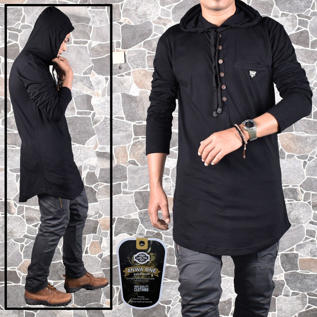 Jual ANWA ONE BAJU KOKO MUSLIM PRIA MODEL KUPLUK HODDIE PREMIUM LENGAN  PENDEK SIZE M L XL MURAH COD | Shopee Indonesia