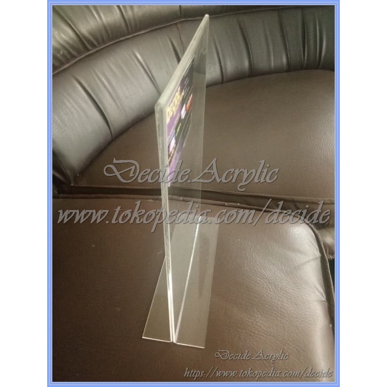 Jual Decide Acrylic Akrilik Display Tempat Brosur Menu Kertas Sign ...