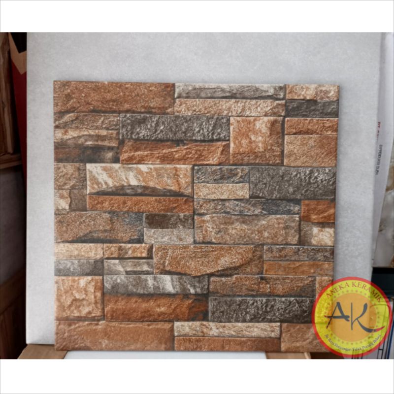 Jual Keramik Lantai Dinding Kasar Motif Batu Alam Timbul 40x40 ...