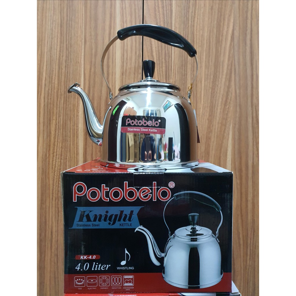 Jual Potobelo Knight Kettle Stainless Steel Teko Siul Bunyi 4 L KK 4.0 Shopee Indonesia