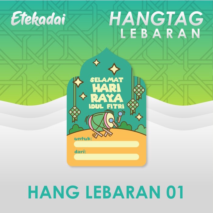 Jual Ucapan Kartu Hang Tag Lebaran Idul Fitri Hari Raya Lebaran