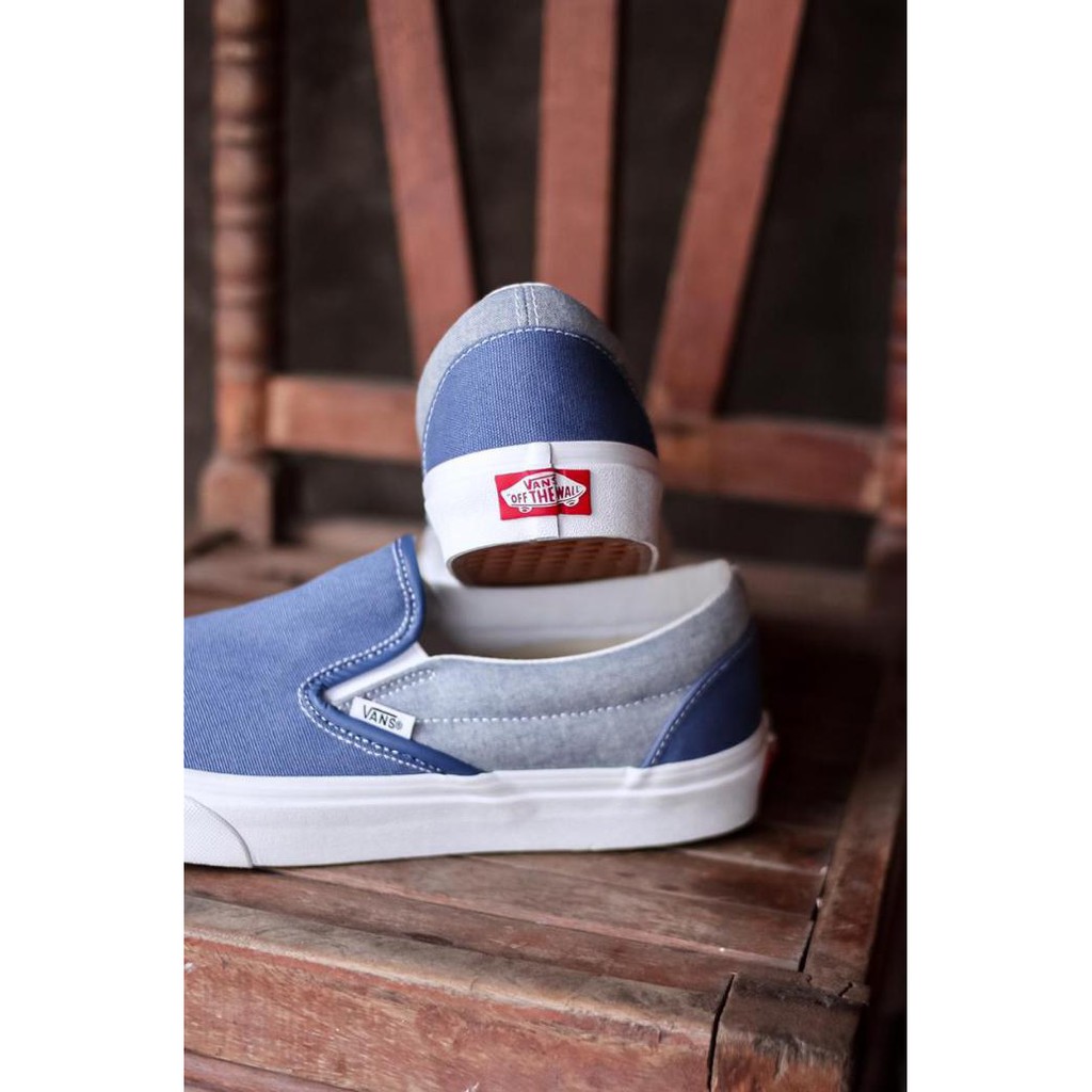 Vans slip best sale on chambray