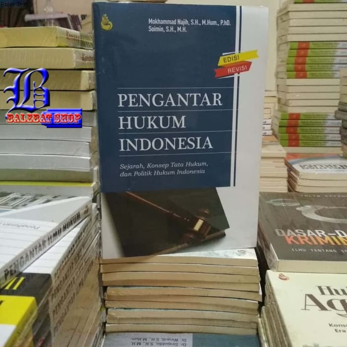 Jual Buku PENGANTAR HUKUM INDONESIA EDISI REVISI Mokhammad Najis, S.H ...