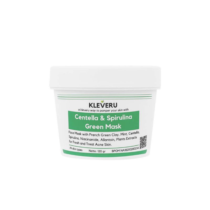 Jual KLEVERU Centella & Spirulina Green Mask Shopee Indonesia