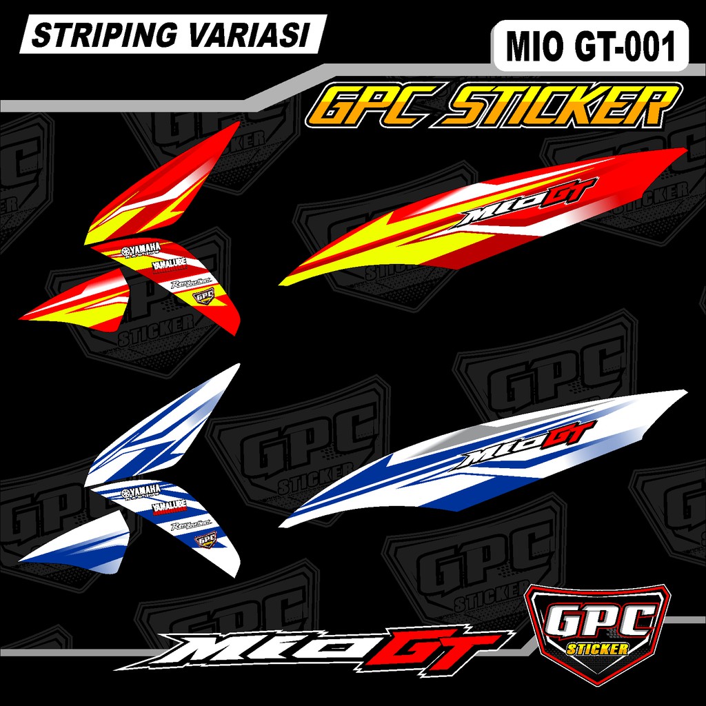 Jual Striping sticker mio GT - Stiker setriping Variasi List Motor GPC ...