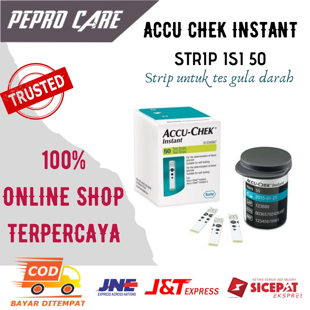 Jual STRIP ACCU CHEK INSTANT GULA DARAH TEST STRIP STIK STICK ACCU ...