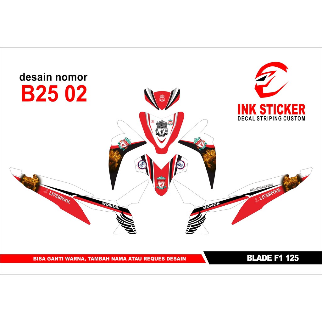 Jual Sticker Decal Blade F1 125 B25 02 Fullbody | Shopee Indonesia
