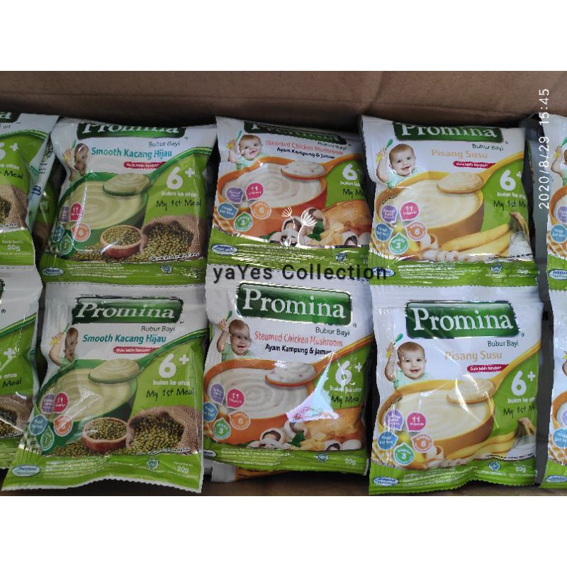 Jual Promina bubur bayi TIM 6+ bln kacang hijau ayam Kampung Jamur ...