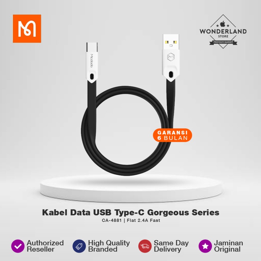 Jual Mcdodo Kabel Data Usb Type C Gorgeous Series Flat A Fast Ca Shopee Indonesia