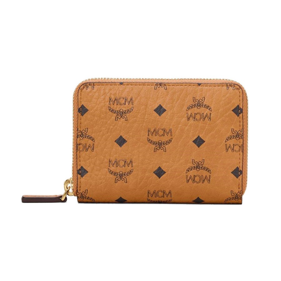 Jual MCM Mini Zip Wallet Visetos Cognac Shopee Indonesia