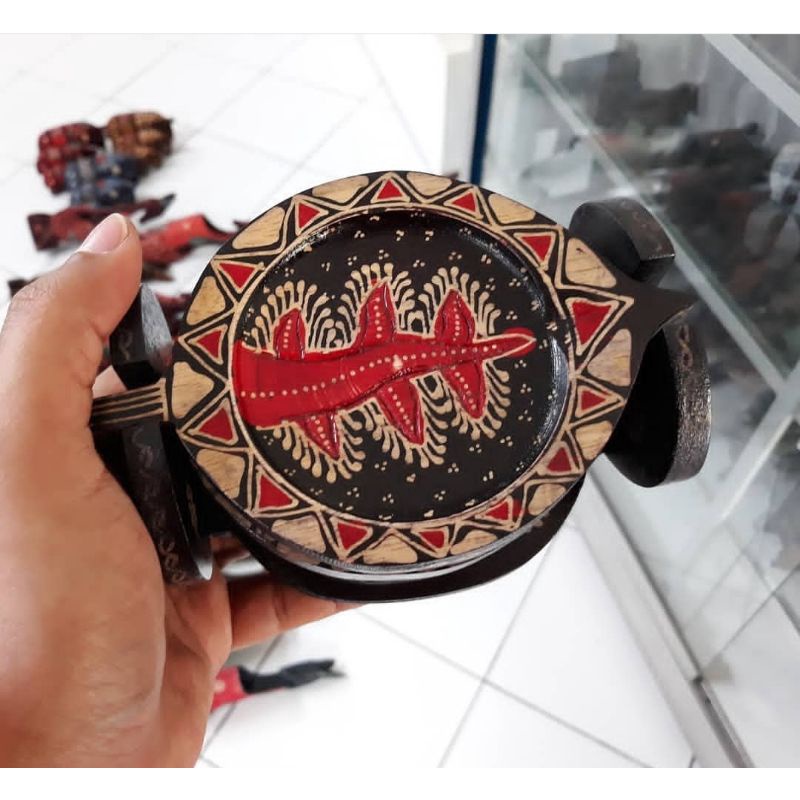 Jual Tak Takan Gelas / Coster Daun Kayu Batik | Shopee Indonesia