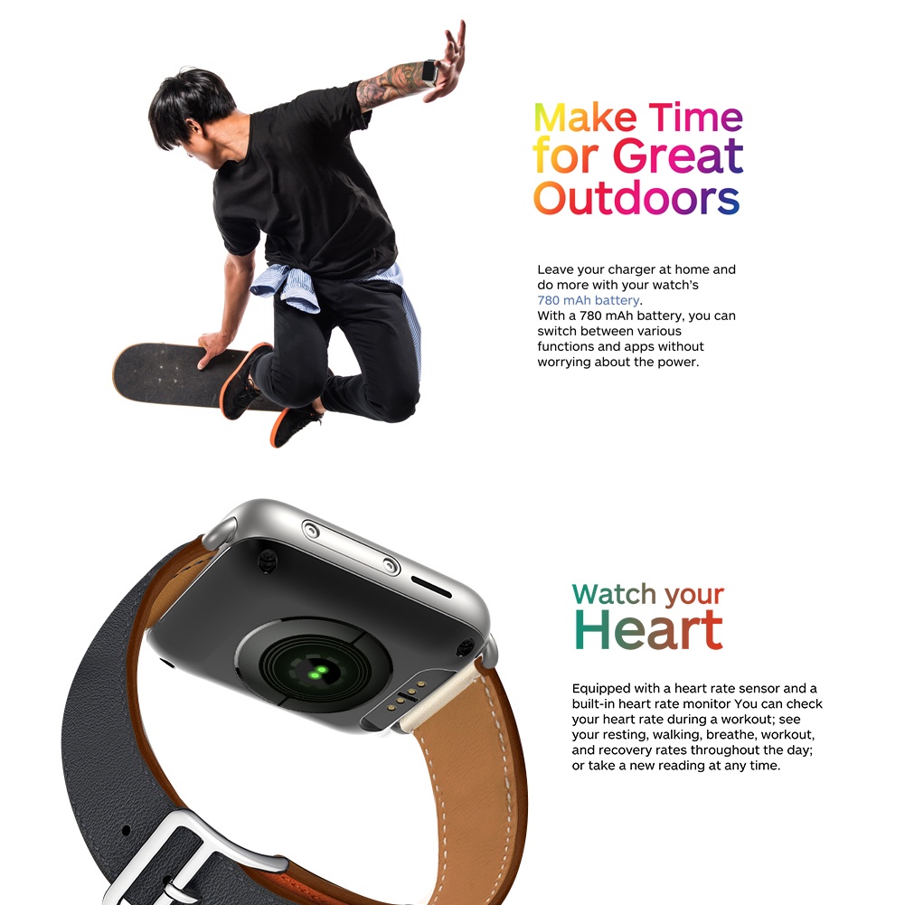 占太★フルandroid ウォッチ★Lemfo lem10 3G+32GB LEMFO LEM10 Full Android Smartwatch / 3GB+32GB / 4G LTE