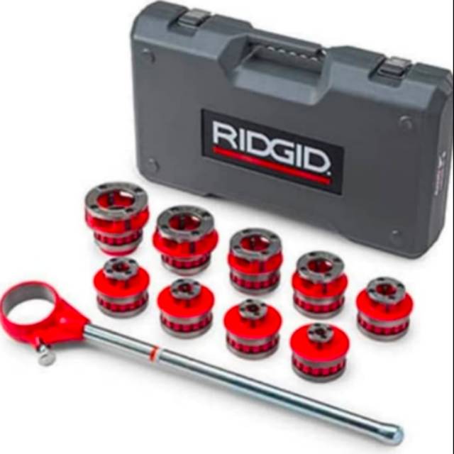 Jual RIDGID Ratchet Pipe Threader Set 1/8" 2" Alat Senai Drat Pipa
