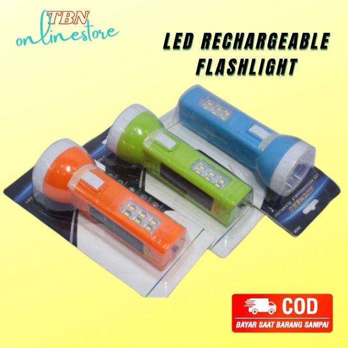 Jual SENTER CAS LED RECHARGEABLE FLASHLIGHT SENTER GUNUNG SENTER ...