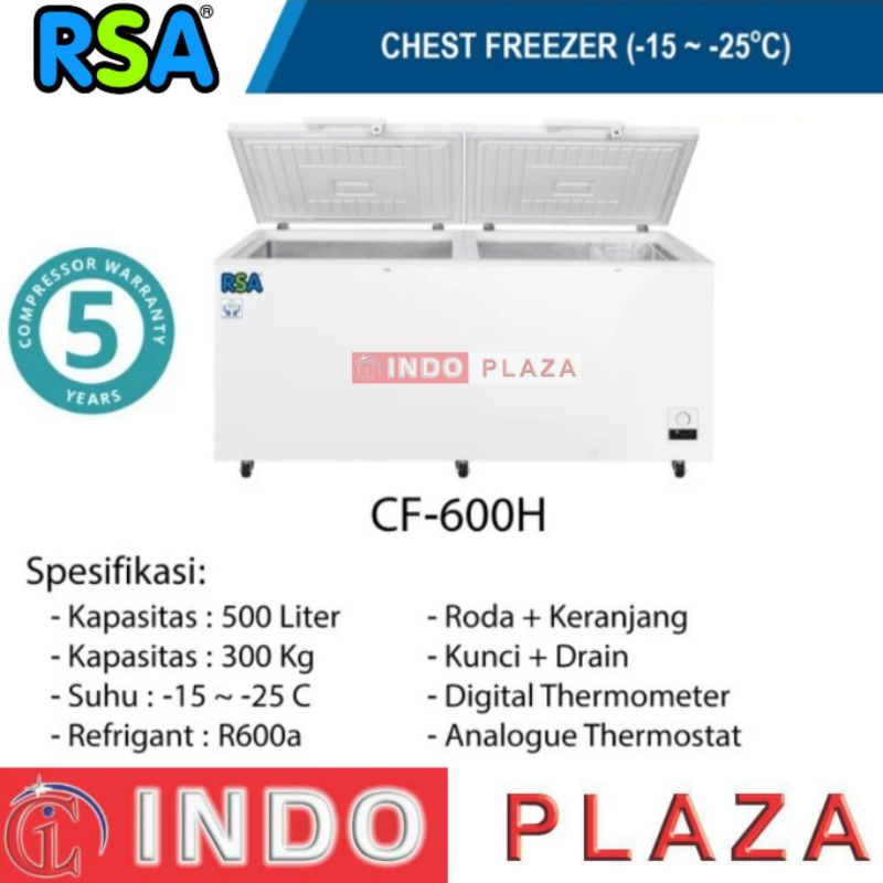 Jual CHEST FREEZER RSA CF-600H 500 Liter | Shopee Indonesia