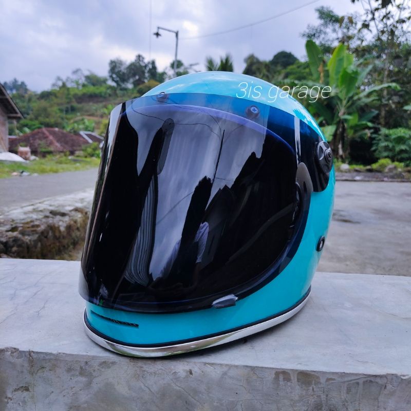 Jual HELM CUSTOM BELL BULLIT RETRO FULL FACE | Shopee Indonesia