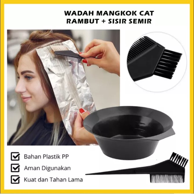 Jual Alat Semir Rambut Set / Mangkuk Semir / Sisir Semir Rambut / Cat ...
