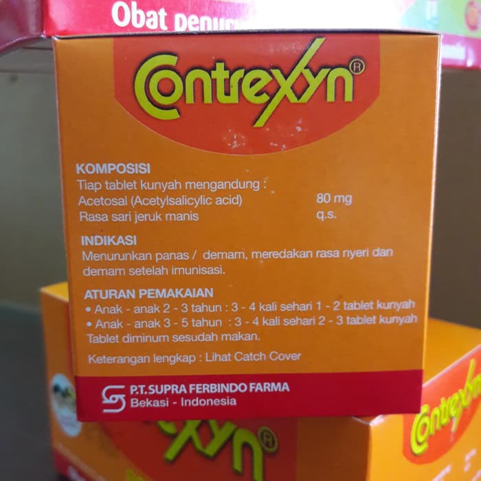 Jual Obat Demam Turun Panas Anak CONTREXIN TABLET Hisap Rasa Jeruk ...