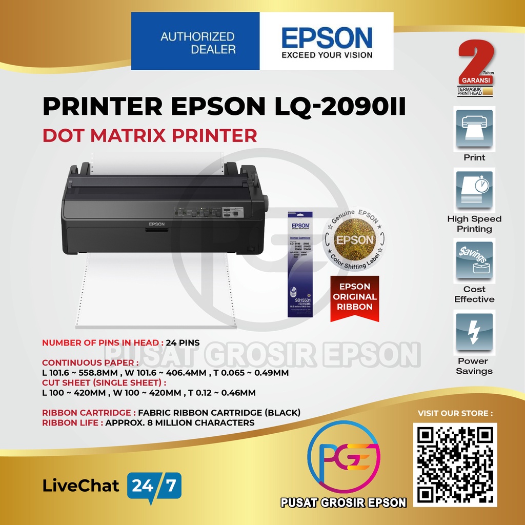 Jual PRINTER EPSON LQ 2090II LQ2090II LQ2090II DOT MATRIX Shopee
