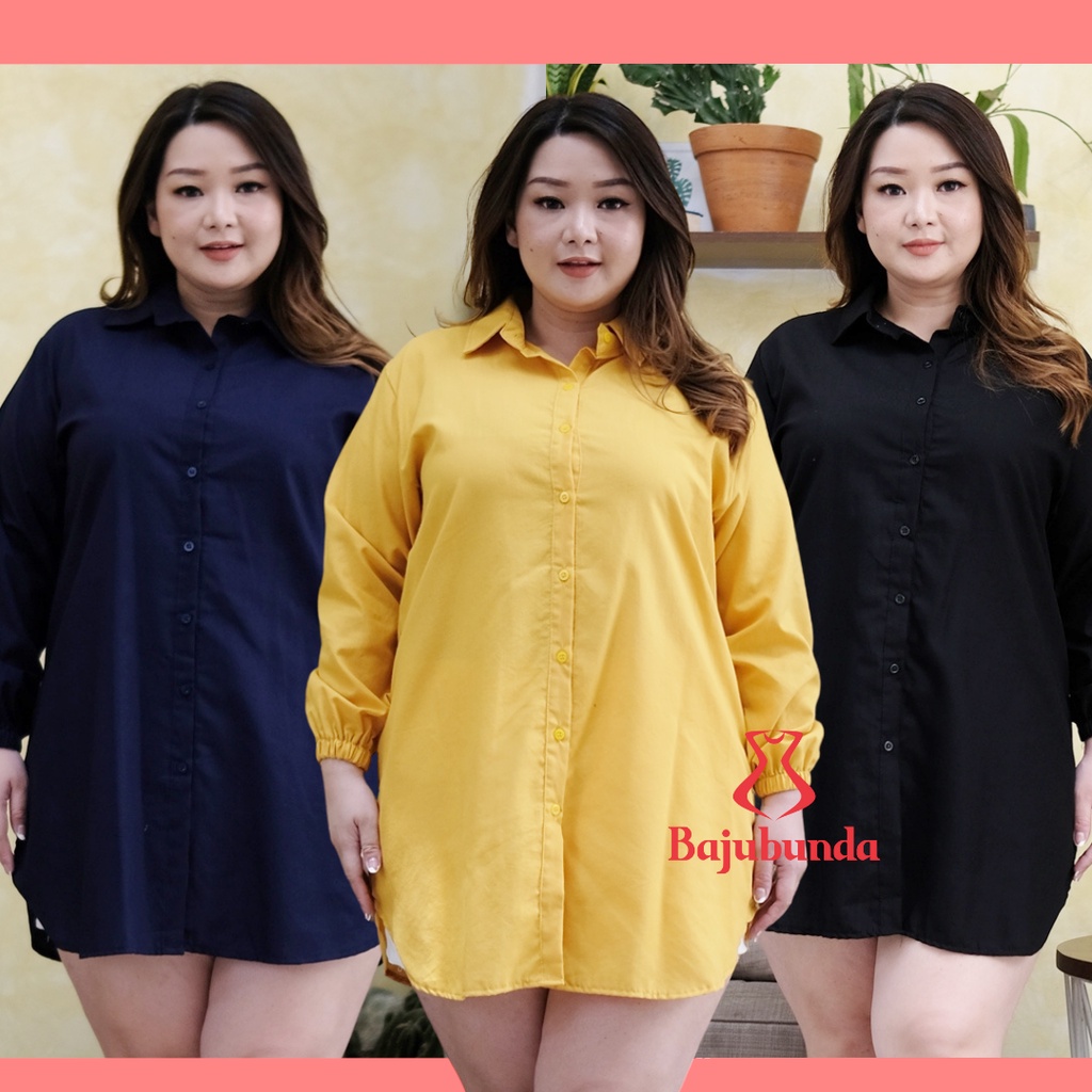 Jual Tunik Jumbo Big Size Polos Lengan Panjang Wanita Wendy Shopee