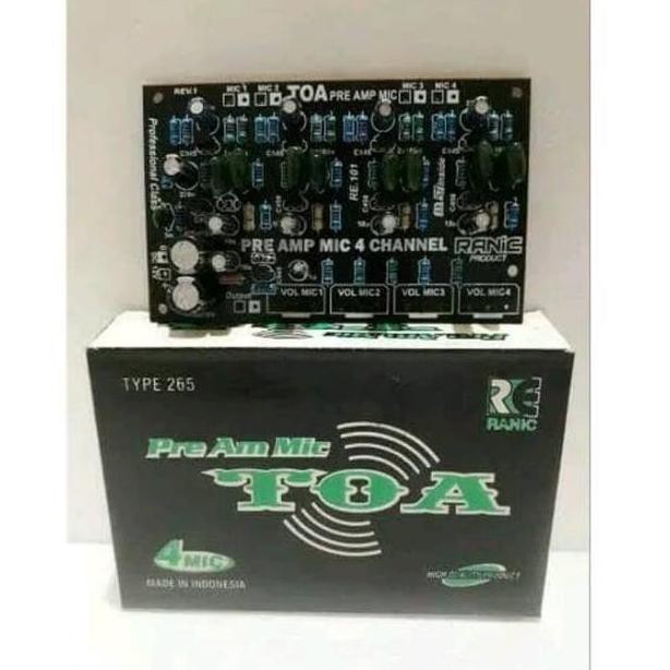 Jual Kit penguat mic pre amp mic mixer 4 channel model toa (KODE 8539