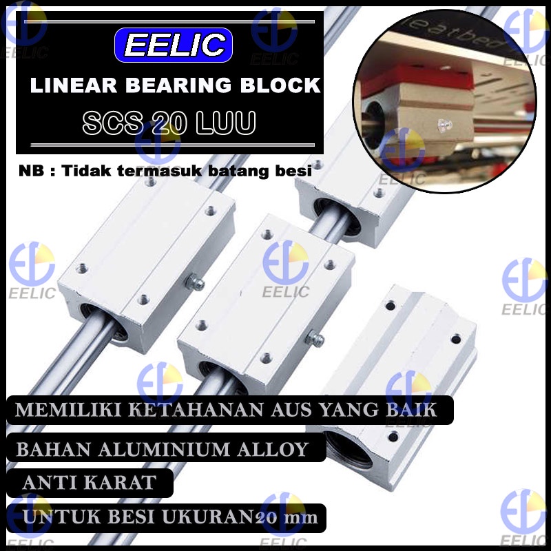 Jual EELIC LBB-SCS20LUU Linear bearing block scs 20 luu dengan ukuran ...