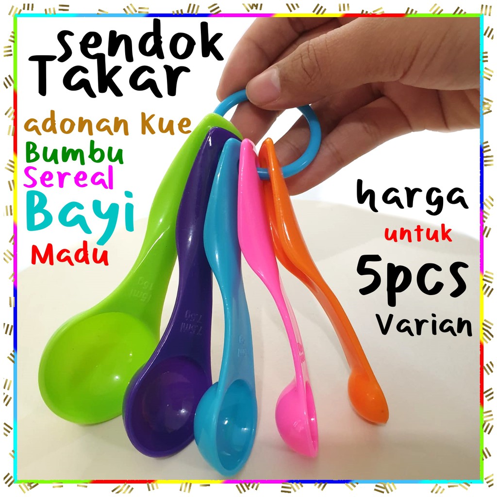 Jual Sendok Takar Set In Warna Warni Ukur Kue Air Bumbu Dapur Susu