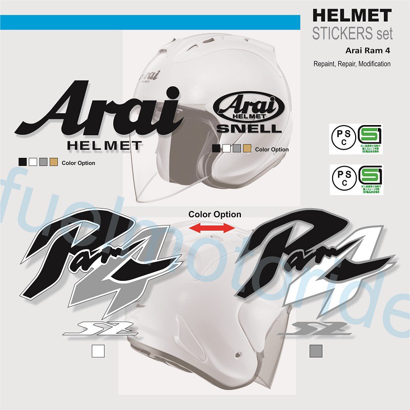 Jual Sticker Set Helm Ram 4 IV utk repaint modif repair | Shopee Indonesia