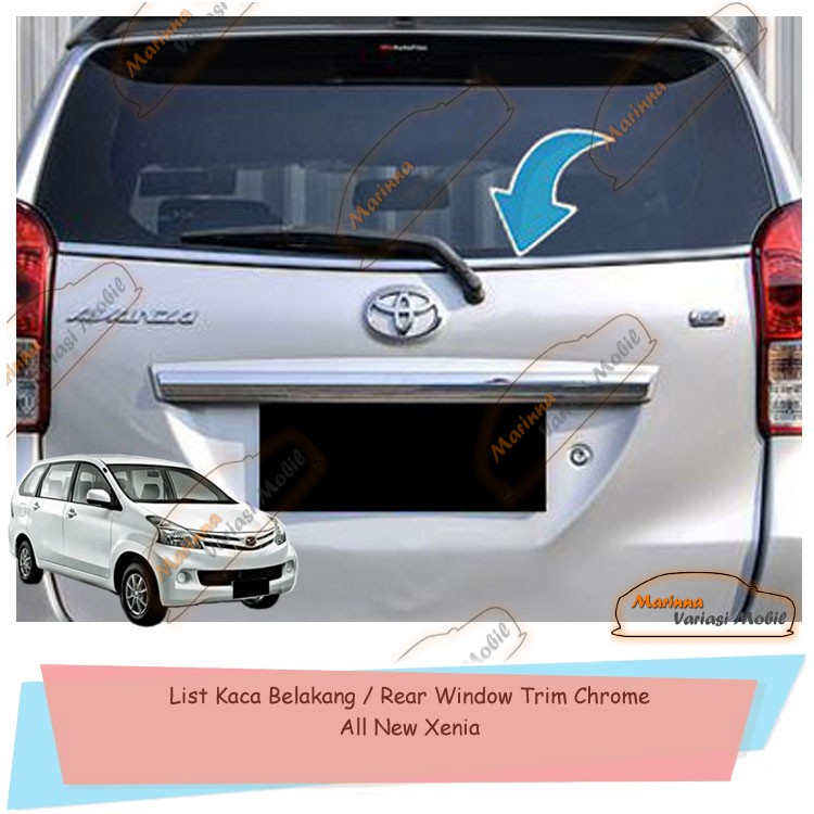 Jual List Kaca Belakang Rear Window Trim Chrome Mobil All New Xenia
