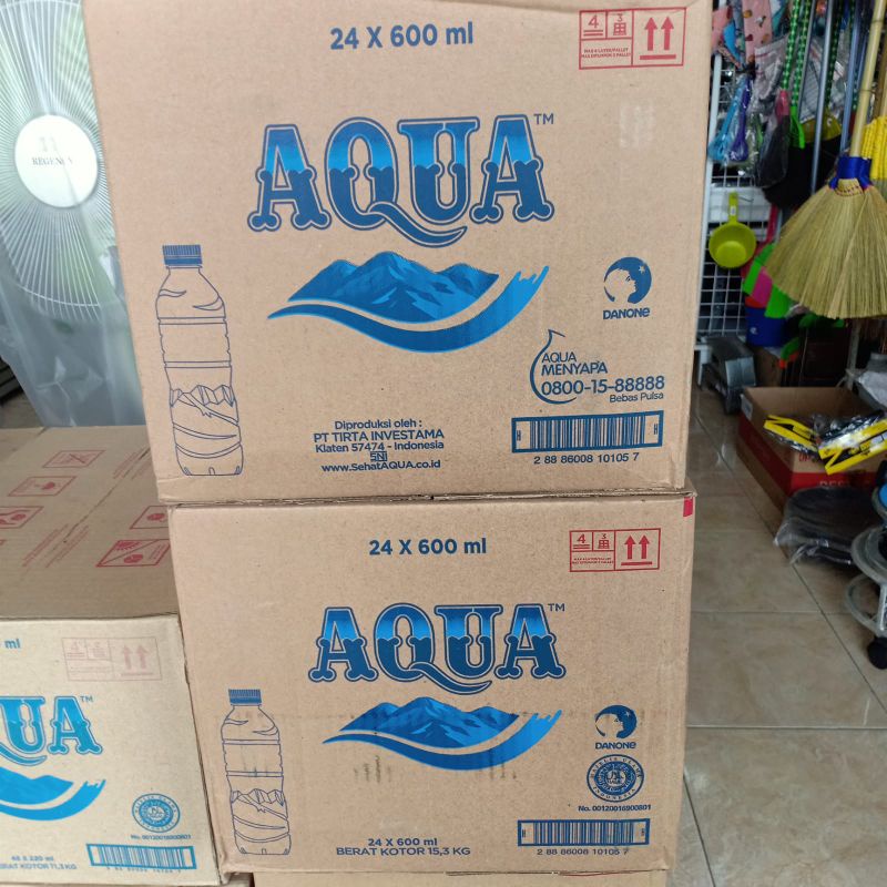 Jual Aqua Air Mineral Botol Tanggung 600ml 1 Dus Isi 24pcs Shopee Indonesia 1183