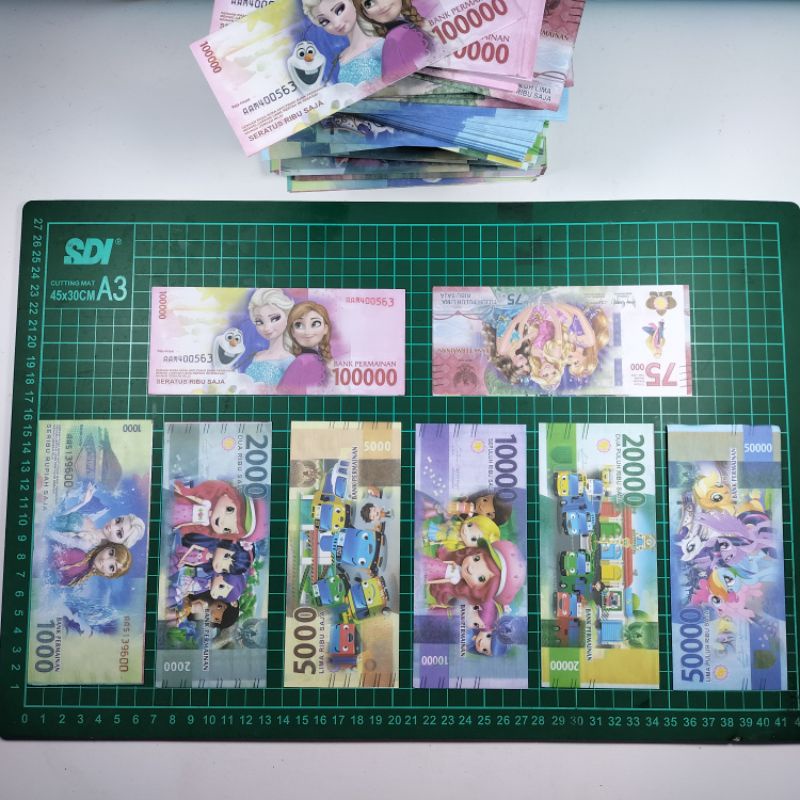 Jual 1000pcs Mainan Uangmainan GAMBAR KARAKTER | Shopee Indonesia