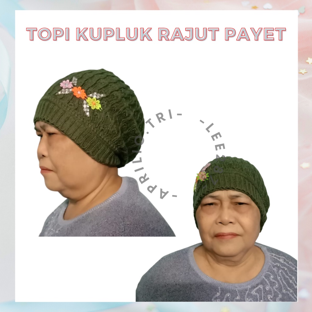 Jual 4030 - Topi Kupluk Rajut Payet | Shopee Indonesia