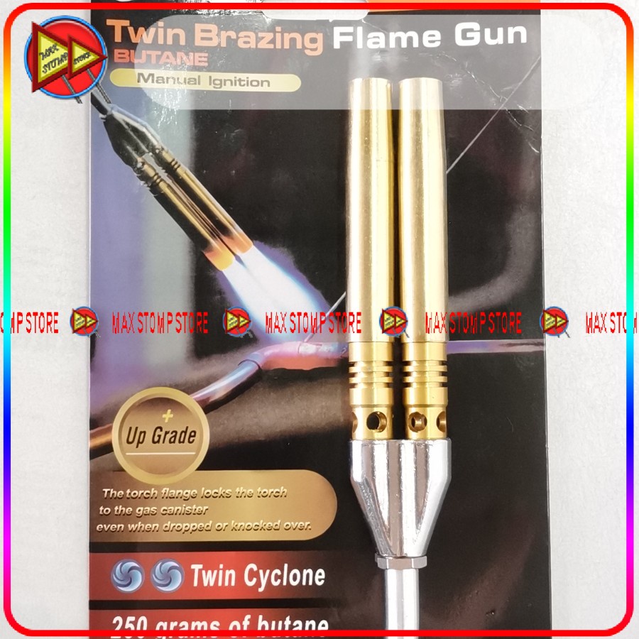 Jual BLOW TORCH DOUBLE TWIN BRAZING GAS TORCH ALAT UNTUK LAS FLAME GUN
