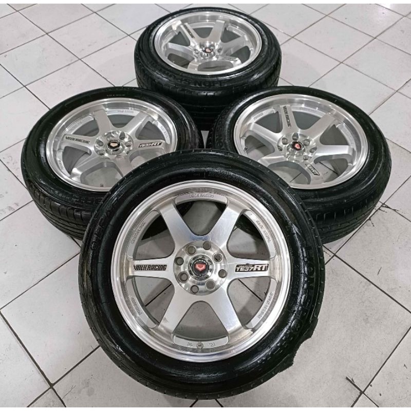 Jual Velg Variasi pelek Mobil Seken Te37 Ring 16 H4x100/114,3 + Ban