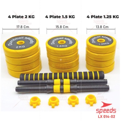 Jual SPEEDS DUMBELL Karet 20kg BARBEL Set Max Tiang Angkat Beban ...